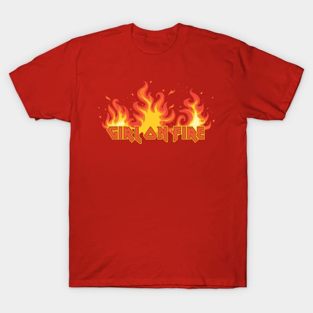 Girl On Fire T-Shirt by Mobykat